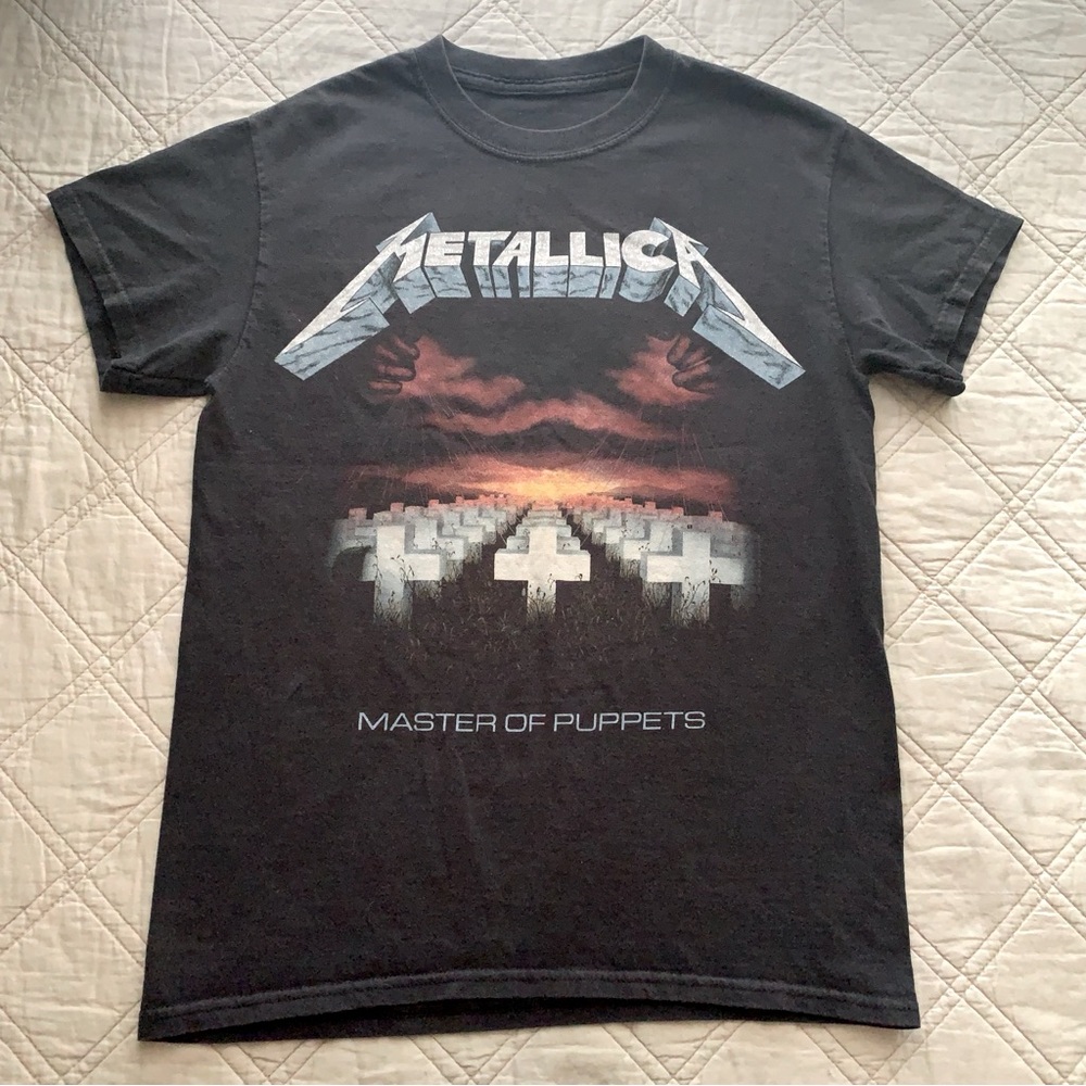 Vintage metallica master of puppets black band T-shirt women’s size extra small